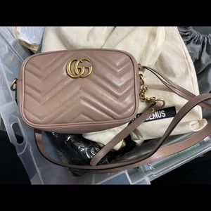 Pre owned Gucci handbag..  GG Marmont matelassé mini bag